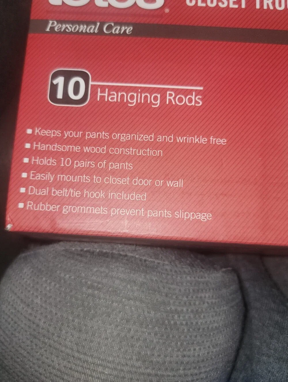 Totes Wall Mount 10 Rod Trouser Rack